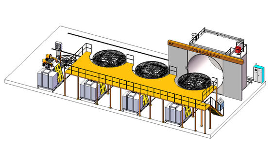 A canela Rotomolding faz à máquina Oven Moveable 3000mm