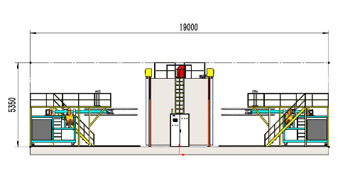 4.0m Oven Shuttle Rotational Moulding Equipment personalizado